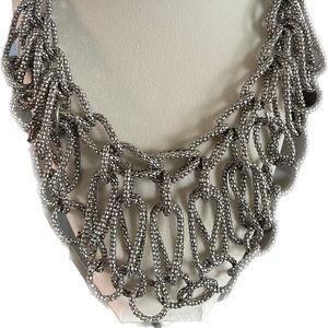 Beautiful silver plated statement necklace